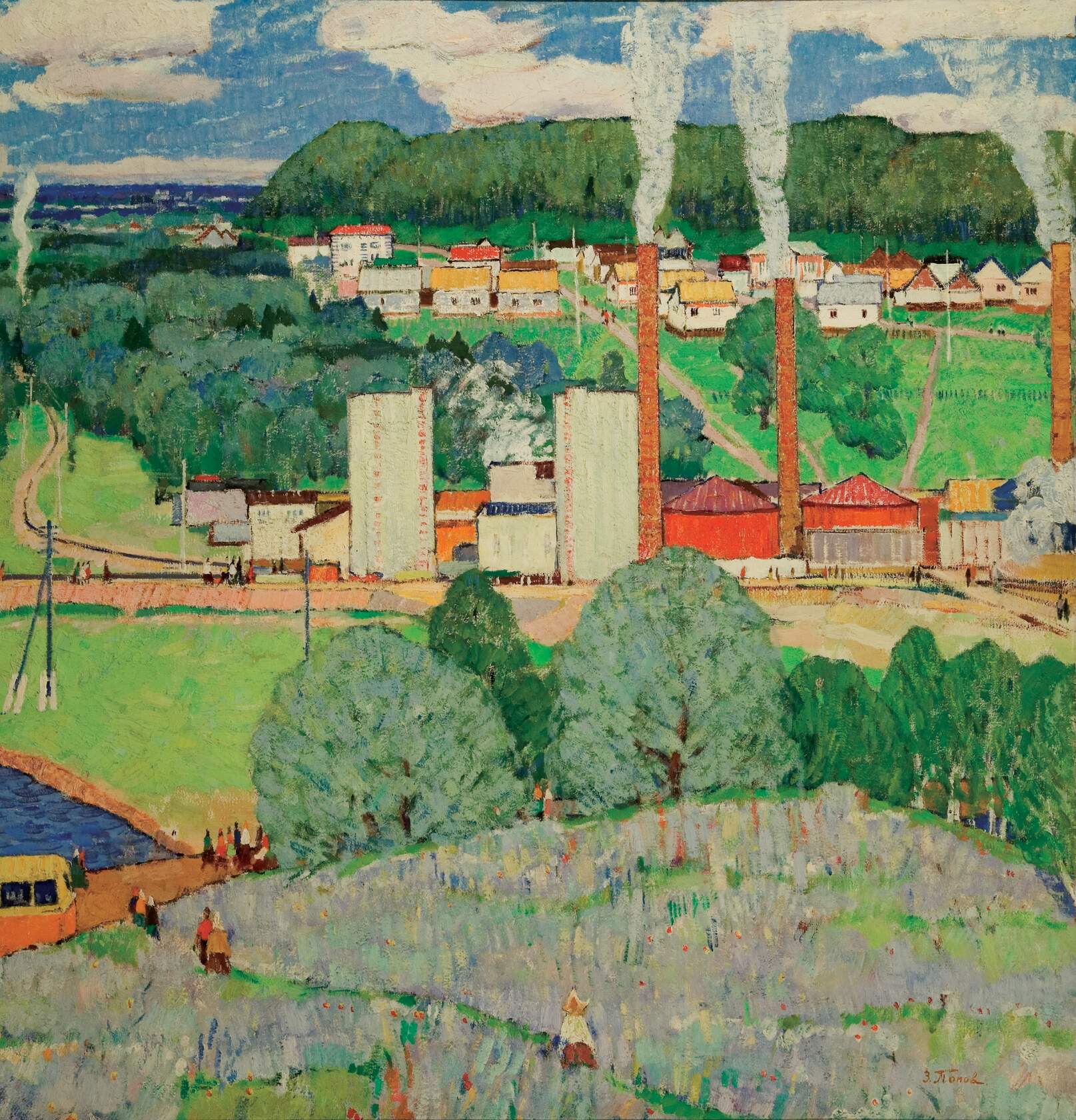 Зиновий Попов. Посёлок сахарного завода. 1966.jpg